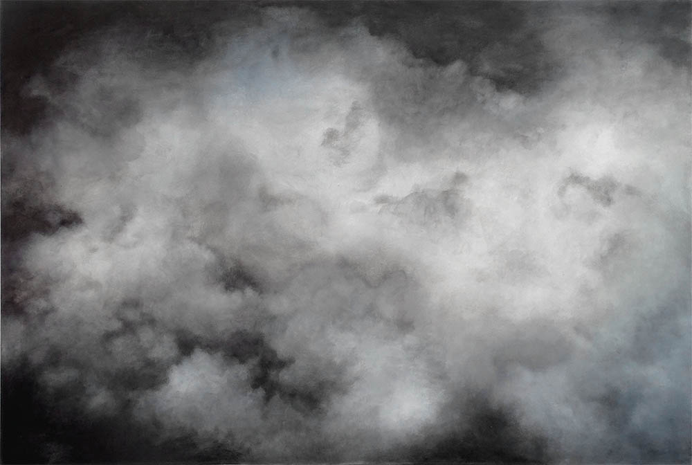 Nachtwolken 2 | Aquarell und Gouache auf Leinwand | 150 x 100 | 2016