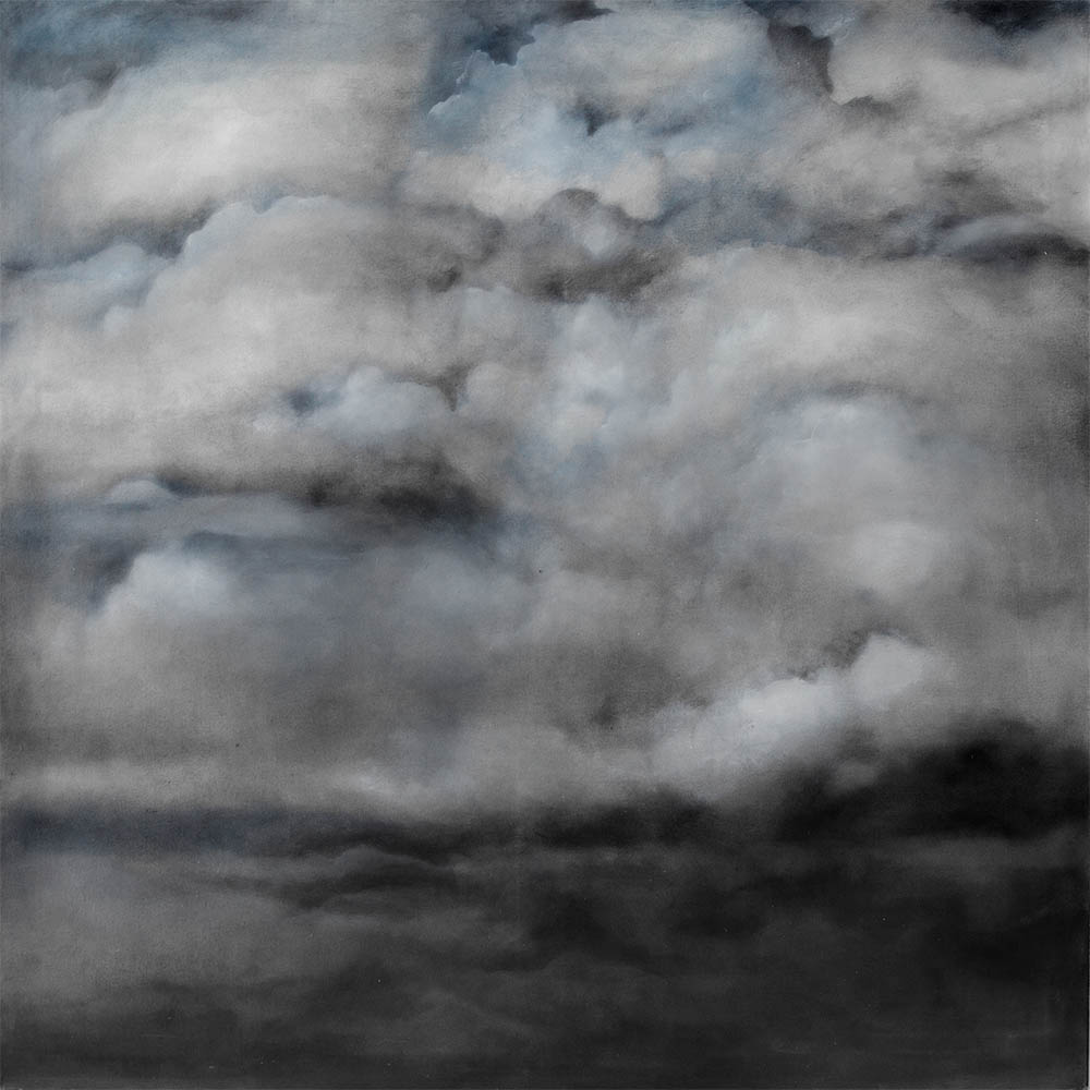 Wolkenquadrat 2 | Aquarell und Gouache auf Leinwand | 150 x 150 | 2016