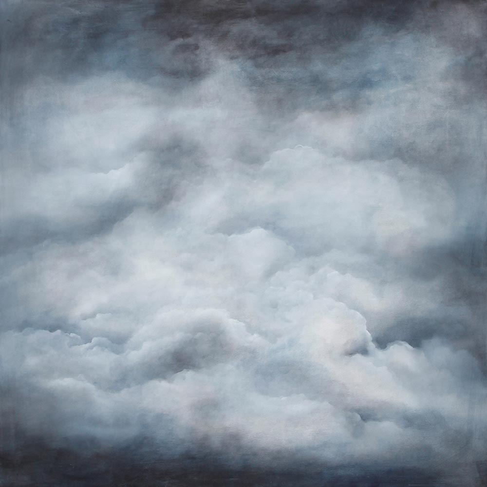 Wolkenquadrat 5 | Aquarell  auf Leinwand | 150 x 150 | 2010