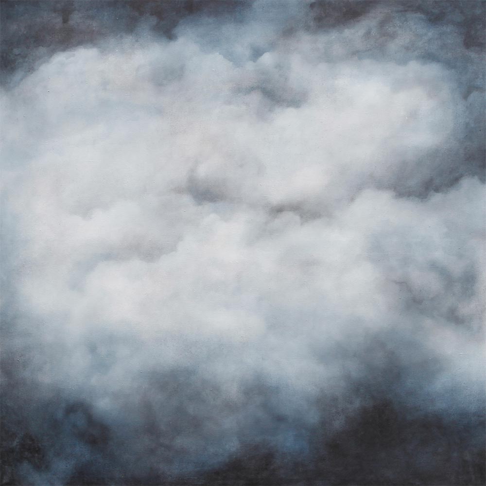 Wolkenquadrat 3 | Aquarell  auf Leinwand | 150 x 150 | 2013