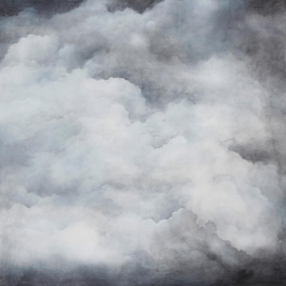 Wolkenquadrat 4 | Aquarell  auf Leinwand | 150 x 150 | 2013